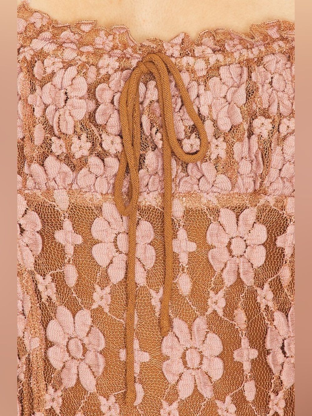 Free People Lucinda Midi Ginger Combo Dress size L - Picture 5 of 15